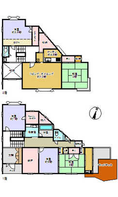 Floor plan. 39,800,000 yen, 5LDK + S (storeroom), Land area 223.11 sq m , Building area 199 sq m