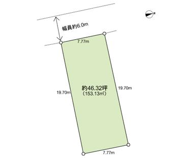 Compartment figure. Land price 30,800,000 yen, Land area 153.13 sq m