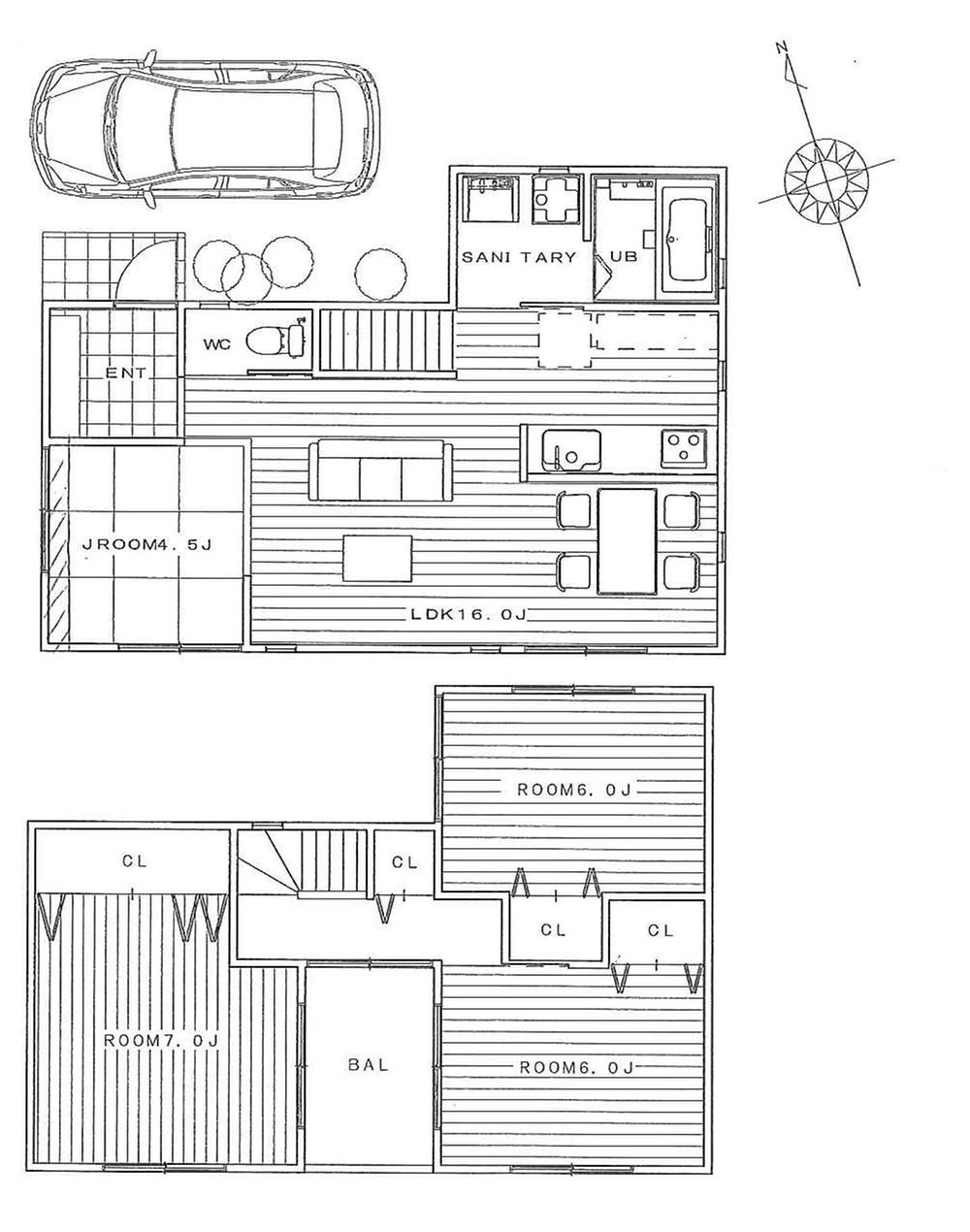 Floor plan. 32,800,000 yen, 4LDK, Land area 117.47 sq m , Building area 89.1 sq m building plan view