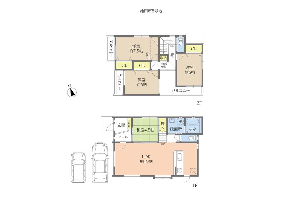 Floor plan. (No. 8 locations), Price 37,900,000 yen, 4LDK, Land area 114.29 sq m , Building area 100.12 sq m