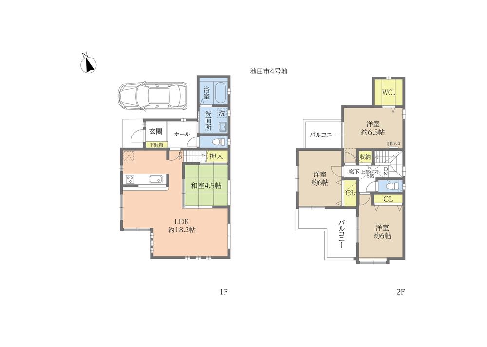 Floor plan. (No. 4 locations), Price 38,500,000 yen, 4LDK, Land area 90.06 sq m , Building area 97.19 sq m