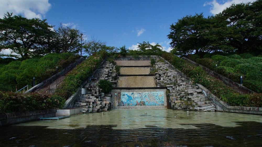 park. Fountain that the image of a 160m waterfall until Suigetsu park