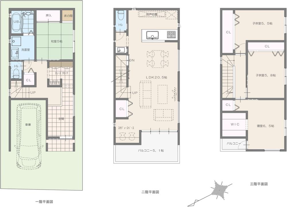 Building plan example (floor plan). Until Suigetsu park 168m  [3-minute walk] Suigetsu park the four seasons of the plant can be enjoyed in every season. It also aligned playground equipment, You can also play freely small children.