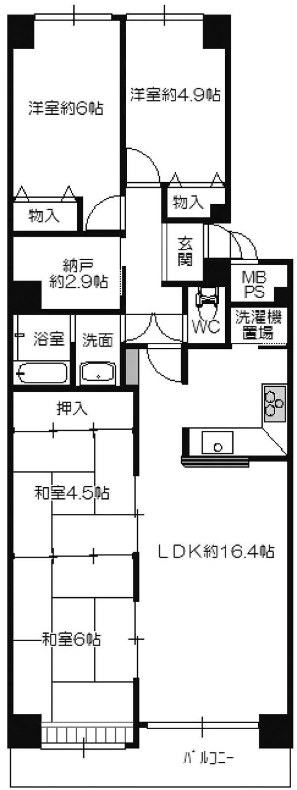 Floor plan. 4LDK + S (storeroom), Price 5.98 million yen, Occupied area 82.74 sq m , Balcony area 10.23 sq m