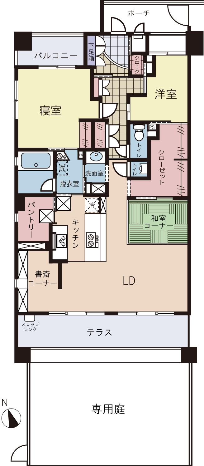 Floor plan. 2LDK + S (storeroom), Price 34,800,000 yen, Occupied area 86.97 sq m