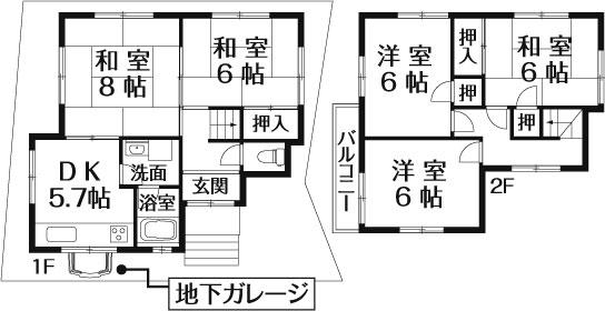 Floor plan. 19,800,000 yen, 5DK, Land area 76.13 sq m , Building area 99.63 sq m