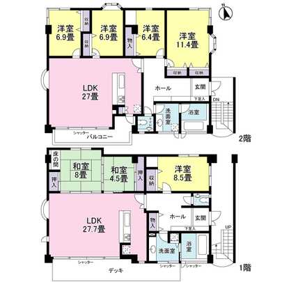 Floor plan. 1st floor 3LDK 2 floor 4LDK