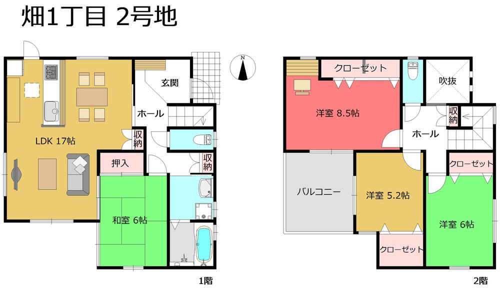 Building plan example (Perth ・ Introspection). Building plan example (No. 2 place) building price 15.5 million yen, Building area 104.89 sq m