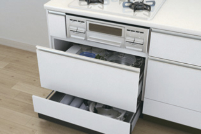 Kitchen.  [Slide cabinet] What was put away in the back, Sliding that can be out remains of a comfortable posture. Also cookware, such as bulky pot, You can clean and storage (same specifications)