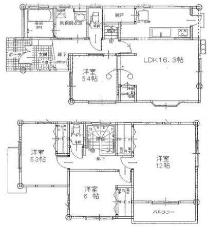 Floor plan. 39,800,000 yen, 4LDK, Land area 113.96 sq m , Building area 114 sq m