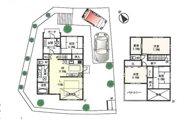 Floor plan. 42,800,000 yen, 4LDK+S, Land area 227.13 sq m , Building area 118.4 sq m