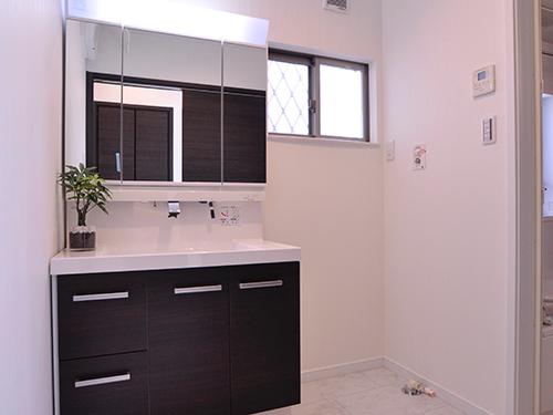 Wash basin, toilet. Powder Room