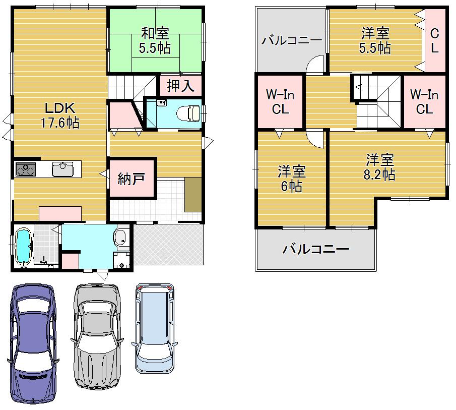 Floor plan. 42,800,000 yen, 4LDK + S (storeroom), Land area 305.55 sq m , Building area 116.43 sq m