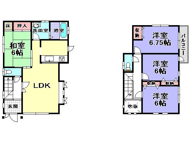Floor plan. 19,800,000 yen, 4LDK, Land area 103.03 sq m , Building area 93.55 sq m