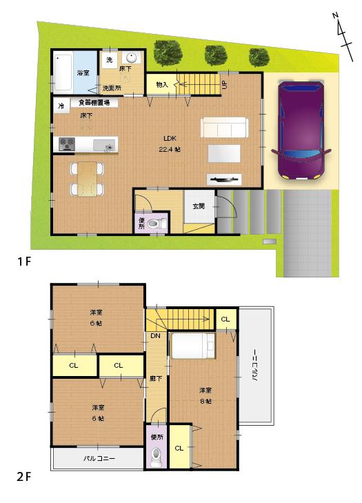 Compartment figure. New streets will be born in the shaped land in the gentle terraced