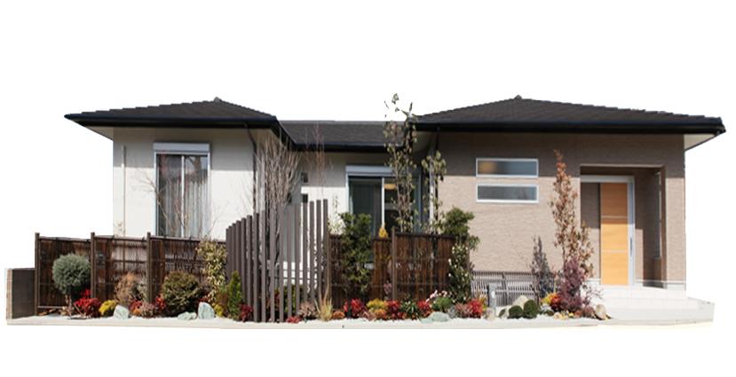 Local appearance photo. Residence of the room of the one-story feel the family ties (No. 113 land local model house / March 2011 shooting)