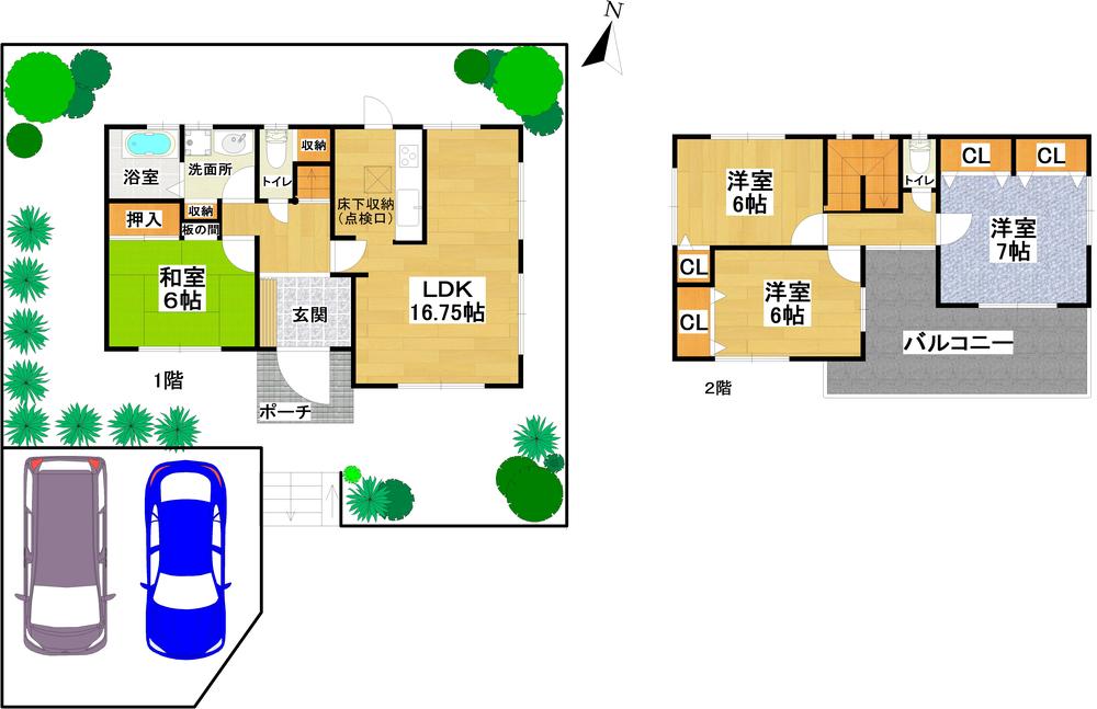 Floor plan. 26,800,000 yen, 4LDK, Land area 204.93 sq m , Building area 100.84 sq m