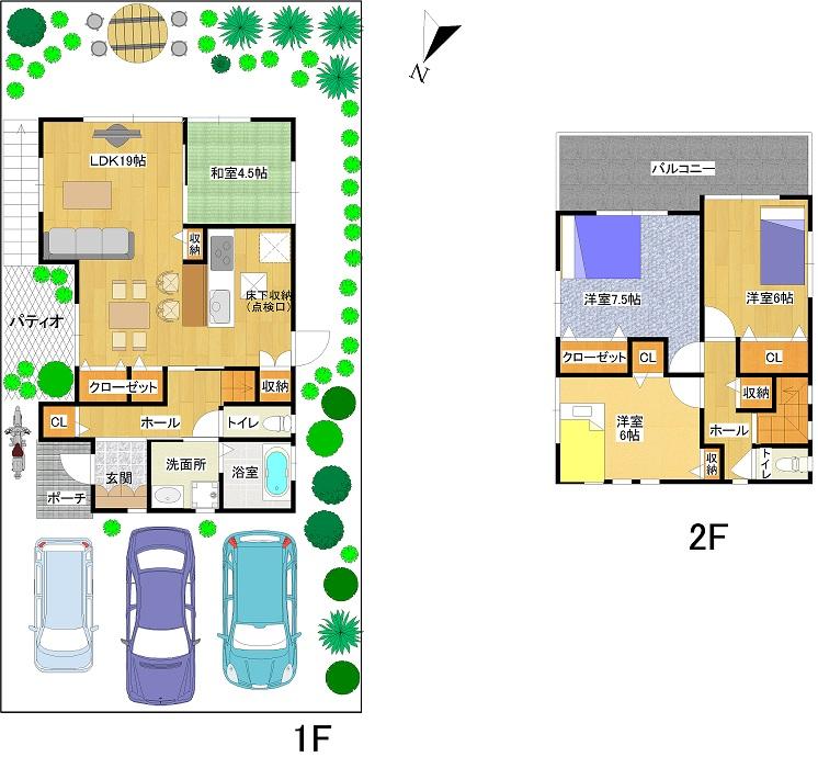 Floor plan. 23.8 million yen, 4LDK, Land area 152.29 sq m , Building area 100.44 sq m