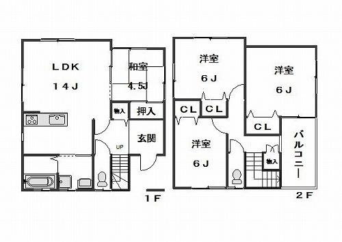 Building plan example (floor plan). Building plan example 4LDK, Land price 7.1 million yen, Land area 100.01 sq m , Building price 14.7 million yen, Building area 92.56 sq m