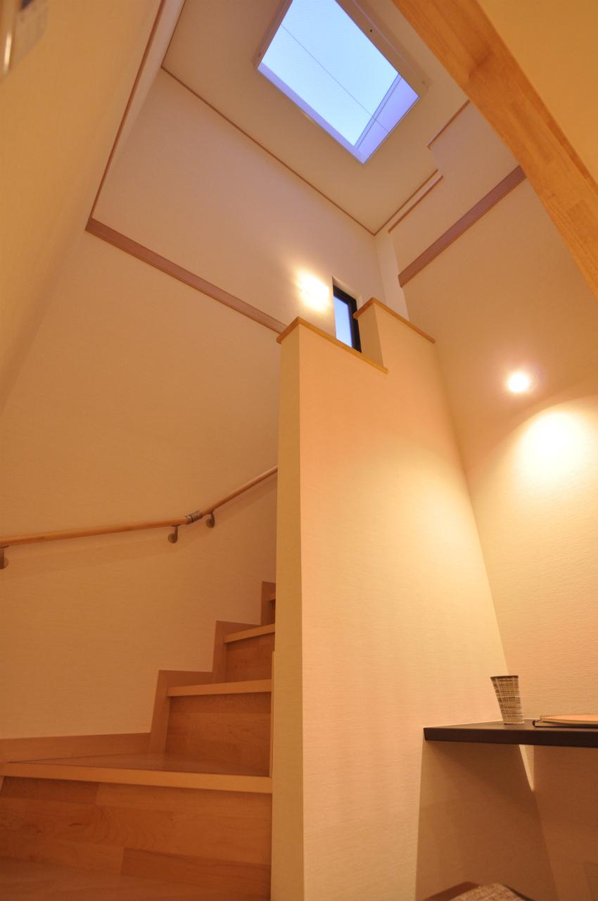Model house photo. If you look up, The starry sky from the top light of the stairwell.