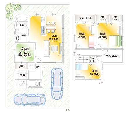 Compartment figure. Land price 9.8 million yen, Land area 97.76 sq m