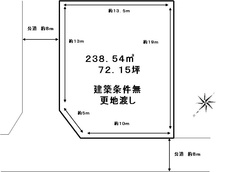 Compartment figure. Land price 32,400,000 yen, Land area 238.54 sq m