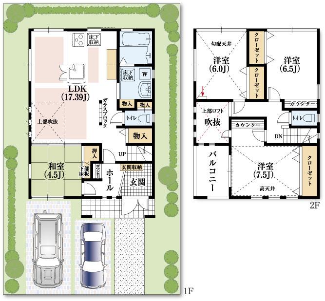 Floor plan. (No. 6 locations), Price 33,800,000 yen, 4LDK, Land area 109.46 sq m , Building area 102.67 sq m