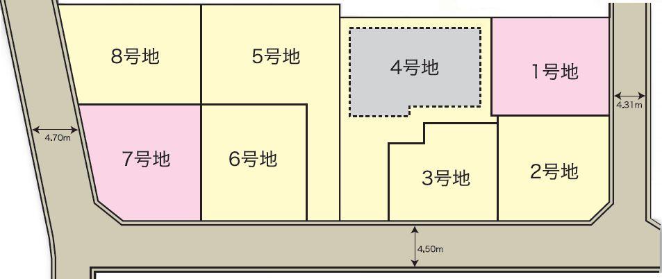 Compartment figure. Land price 21,400,000 yen, Land area 130.74 sq m compartment view