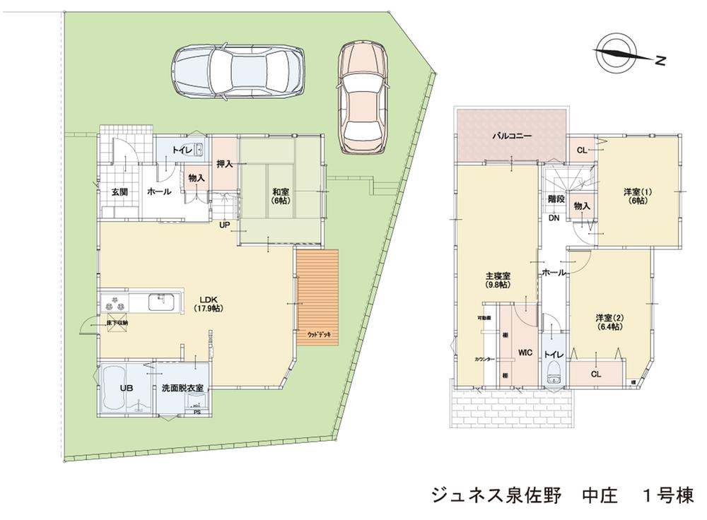 Floor plan. (No. 1 point), Price 25,800,000 yen, 4LDK, Land area 149.83 sq m , Building area 108.89 sq m