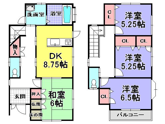 Floor plan. 17.8 million yen, 4DK, Land area 139.13 sq m , Building area 100.41 sq m