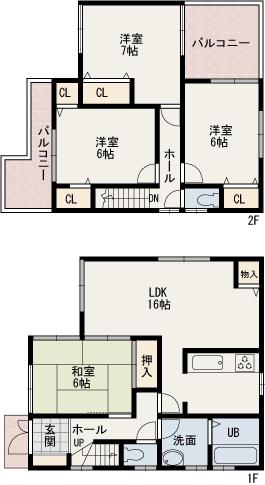 Floor plan. (No. 2 locations), Price 20.8 million yen, 4LDK, Land area 131.68 sq m , Building area 95.58 sq m
