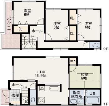Floor plan. (No. 4 locations), Price 23,300,000 yen, 4LDK, Land area 115.85 sq m , Building area 98.41 sq m