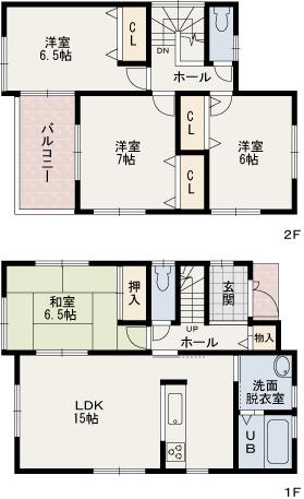Floor plan. (No. 8 locations), Price 23.8 million yen, 4LDK, Land area 127.05 sq m , Building area 95.98 sq m