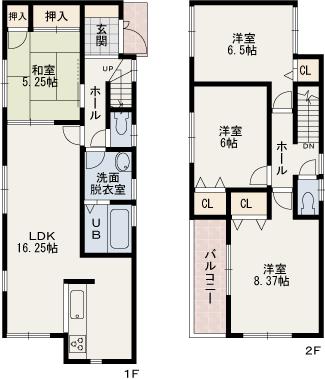 Floor plan. (No. 9 locations), Price 22,800,000 yen, 4LDK, Land area 181.06 sq m , Building area 95.37 sq m