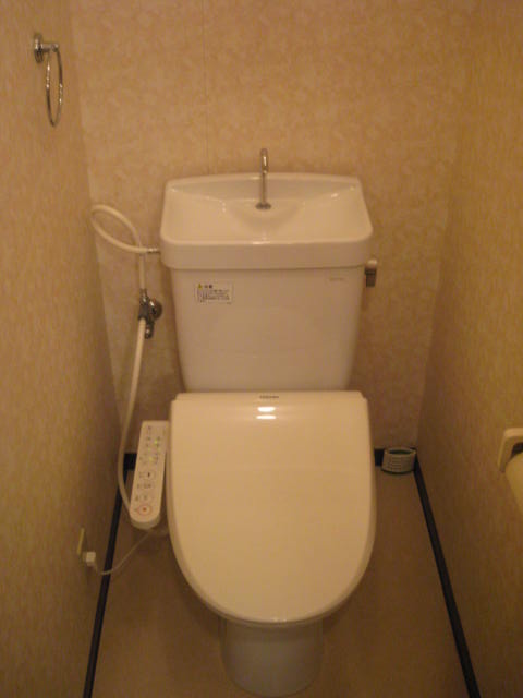 Toilet. With warm water washing toilet seat. 