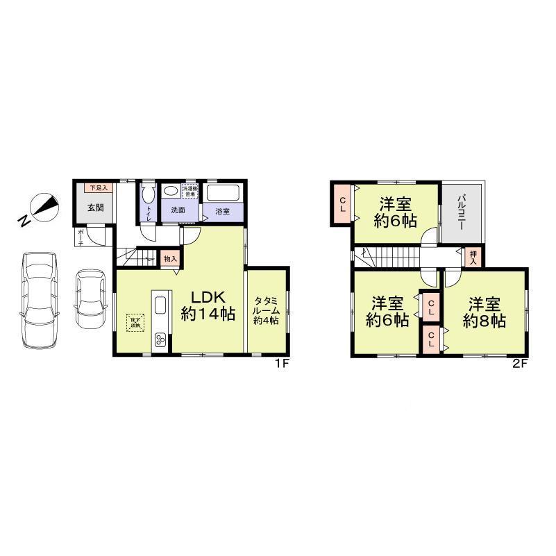 Floor plan. 16,900,000 yen, 3LDK + S (storeroom), Land area 115.21 sq m , Building area 90.72 sq m