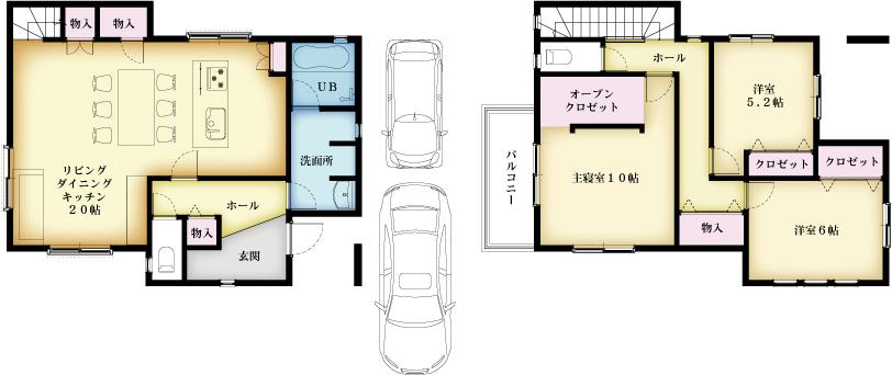 Floor plan. (No. 10 land model house), Price 27,800,000 yen, 3LDK, Land area 128.91 sq m , Building area 105.99 sq m