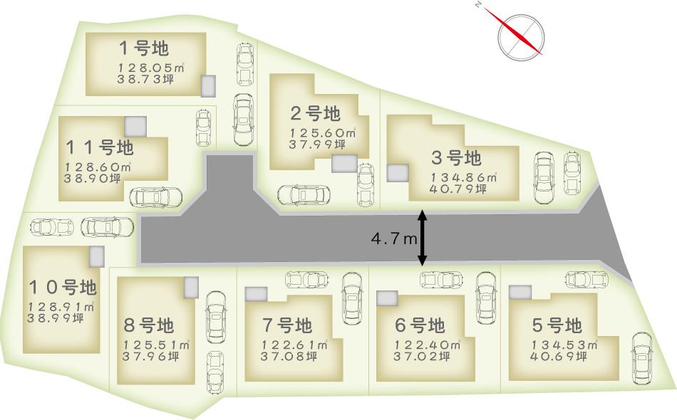 The entire compartment Figure. It has entered into the one from the main street, It is a quiet residential area. Parking 2 cars of space was available.