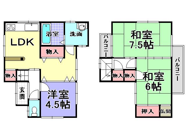 Floor plan. 5.8 million yen, 3LDK, Land area 89.11 sq m , Building area 66.01 sq m