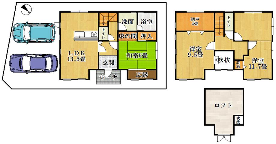 Floor plan. 17.3 million yen, 3LDK+S, Land area 112.02 sq m , Building area 120.06 sq m