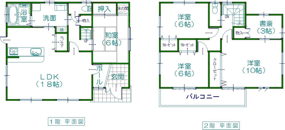 Other building plan example. Building plan example (No. 9 locations) Building price 20,450,000 yen, Building area 119.24 sq m
