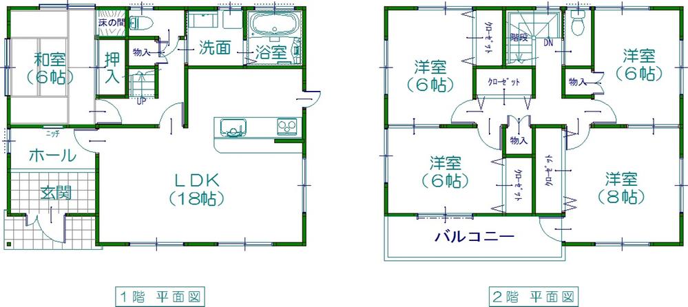 Other building plan example. Building plan example (No. 14 locations) Building price 21,070,000 yen, Building area 125.03 sq m
