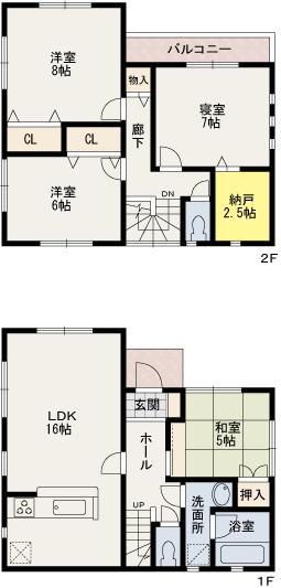 Floor plan. (7 Building), Price 20,900,000 yen, 4LDK, Land area 100.24 sq m , Building area 100.03 sq m