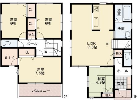 Floor plan. (No. 2 locations), Price 24,800,000 yen, 4LDK, Land area 100 sq m , Building area 102.26 sq m