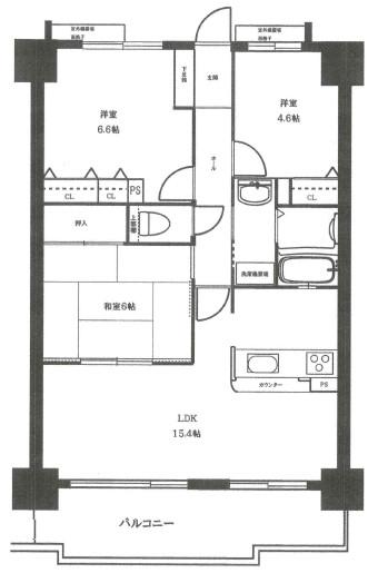 Floor plan. 3LDK, Price 11.9 million yen, Footprint 70.7 sq m , Is a floor plan of the balcony area 11.6 sq m 3LDK