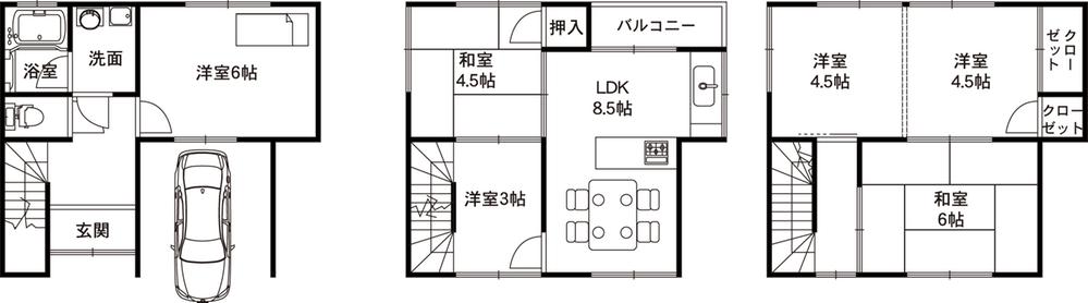 Floor plan. 10.8 million yen, 5DK, Land area 41.02 sq m , Building area 88.57 sq m
