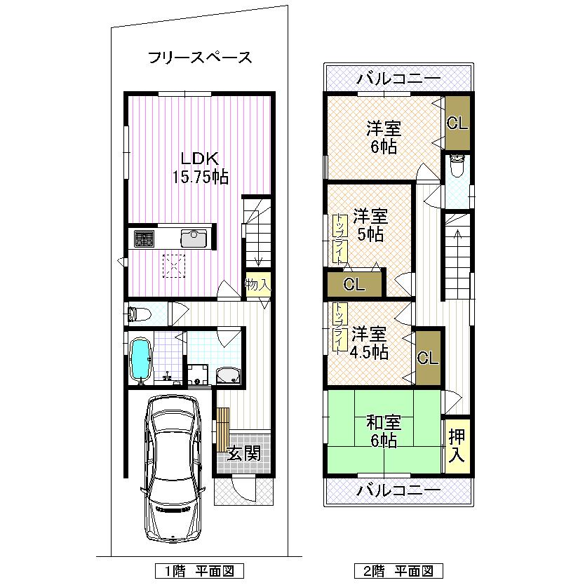 Floor plan. (No. 1 point), Price 26,800,000 yen, 4LDK, Land area 99.16 sq m , Building area 101.04 sq m