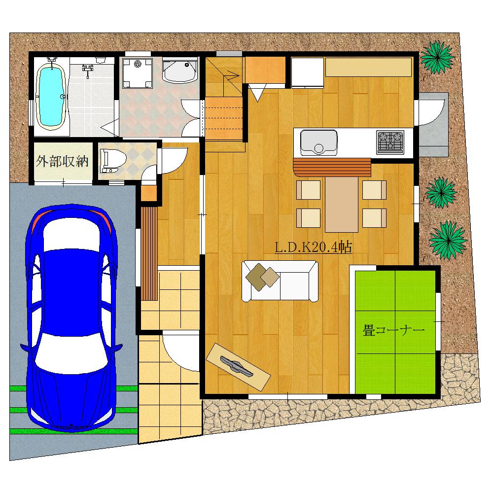 Floor plan. 27,800,000 yen, 3LDK, Land area 83.03 sq m , Building area 94.19 sq m 1F plan view