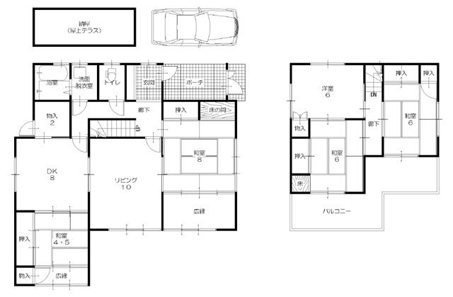 Floor plan. 39,800,000 yen, 5LDK + S (storeroom), Land area 210.88 sq m , Building area 129.17 sq m