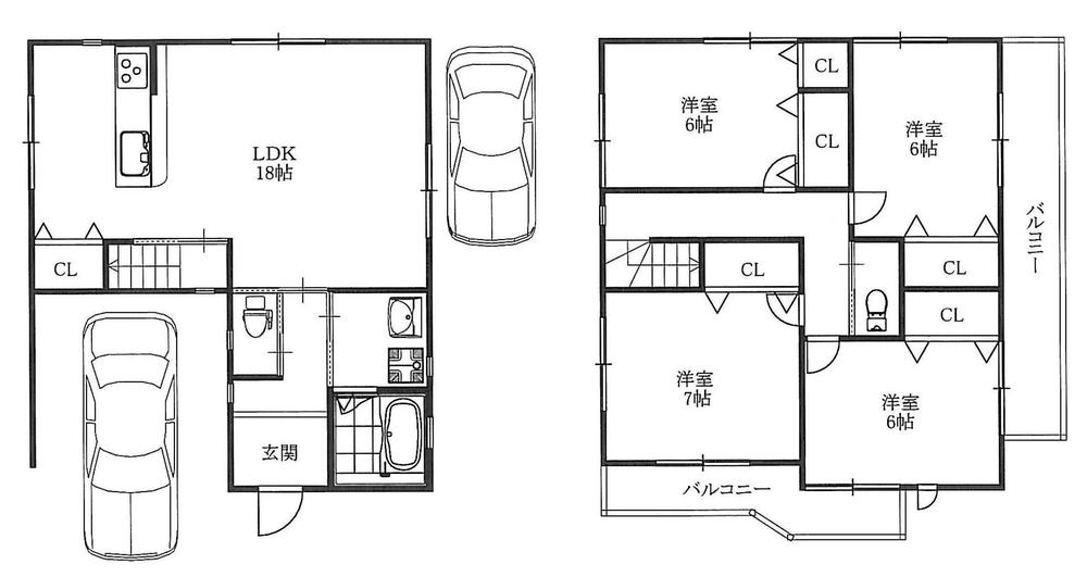 Floor plan. 30,800,000 yen, 4LDK, Land area 95.6 sq m , Building area 117.21 sq m